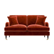 Burnt Orange Velvet 2 Seater Sofa sofa by DunePine - premium handmade upholstery available in UAE.