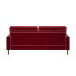 Load image into Gallery viewer, Burgundy Velvet 3 Seater Sofa sofa by DunePine - premium handmade upholstery available in UAE.
