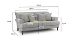 Load image into Gallery viewer, Nordivo Sofa Grey Sofa in 3, Seater - DunePine UAE

