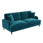 Load image into Gallery viewer, Teal Velvet 3 Seater Sofa sofa by DunePine - premium handmade upholstery available in UAE.
