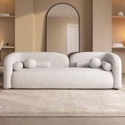 Cream Boucle Curved 3 Seater Cloud Sofa sofa by DunePine - premium handmade upholstery available in UAE.