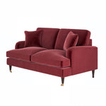 Load image into Gallery viewer, Burgundy Velvet 2 Seater Sofa sofa by DunePine - premium handmade upholstery available in UAE.
