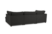 Haven Sofa Black U Sofa in Shape, Corner - DunePine UAE