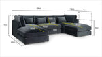 Load image into Gallery viewer, Belgravia Sofa Slate U Sofa in Shape, Corner - DunePine UAE
