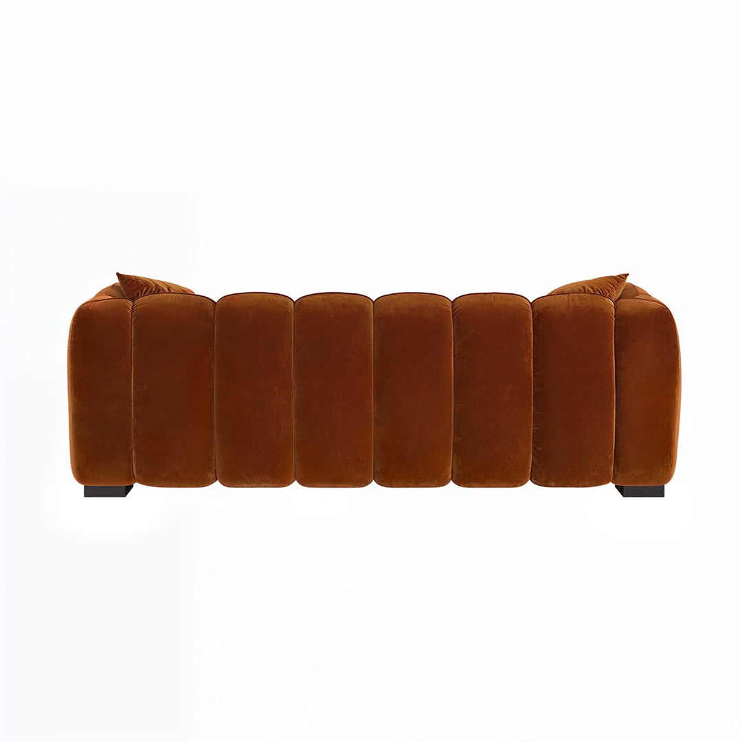 Burnt Orange Velvet 3-Seater Sofa sofa by DunePine - premium handmade upholstery available in UAE.