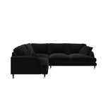Load image into Gallery viewer, Black Velvet 4 Seater Left Hand Corner Sofa sofa by DunePine - premium handmade upholstery available in UAE.
