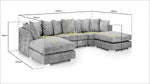 Load image into Gallery viewer, Sienna Scatterback Sofa Platinum U Sofa in Shape, Corner - DunePine UAE
