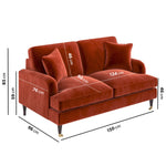 Load image into Gallery viewer, Burnt Orange Velvet 2 Seater Sofa sofa by DunePine - premium handmade upholstery available in UAE.

