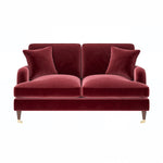 Load image into Gallery viewer, Burgundy Velvet 2 Seater Sofa sofa by DunePine - premium handmade upholstery available in UAE.
