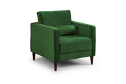 Green armchair on a white background