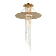 Chandelier with crystal accents on a white background
