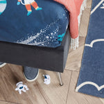 Load image into Gallery viewer, Space Dark Grey Velvet Kids Bed
