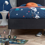 Load image into Gallery viewer, Space Dark Grey Velvet Kids Bed
