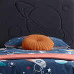 Load image into Gallery viewer, Space Dark Grey Velvet Kids Bed
