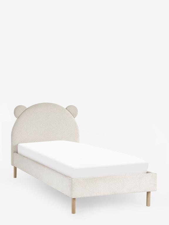 Children's bed with bear ears on a white background