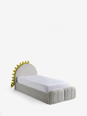 Children's bed with dinosaur design on a white background